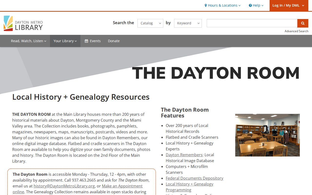 Miami Township city directory research at the Dayton Room