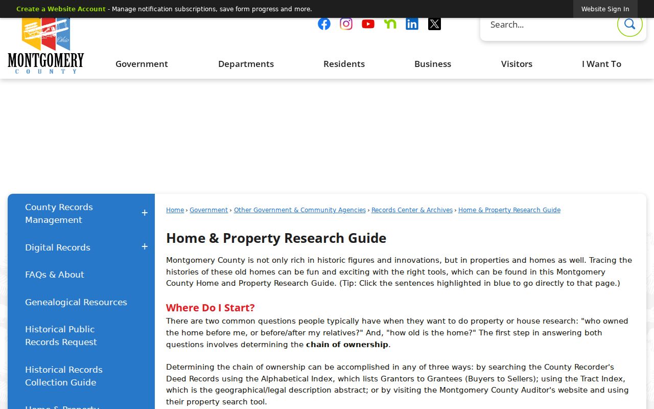 Miami Township previous residents County home and property research guide