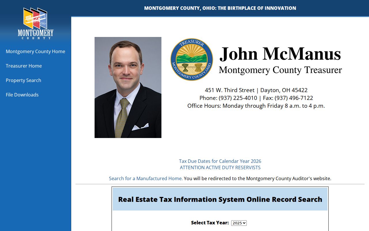 Miami Township previous residents Montgomery County Treasurer property-tax search